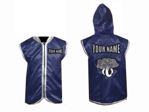 Kanong Custom Boxing Hoodies / Walk in Hoodies : Navy Elephant